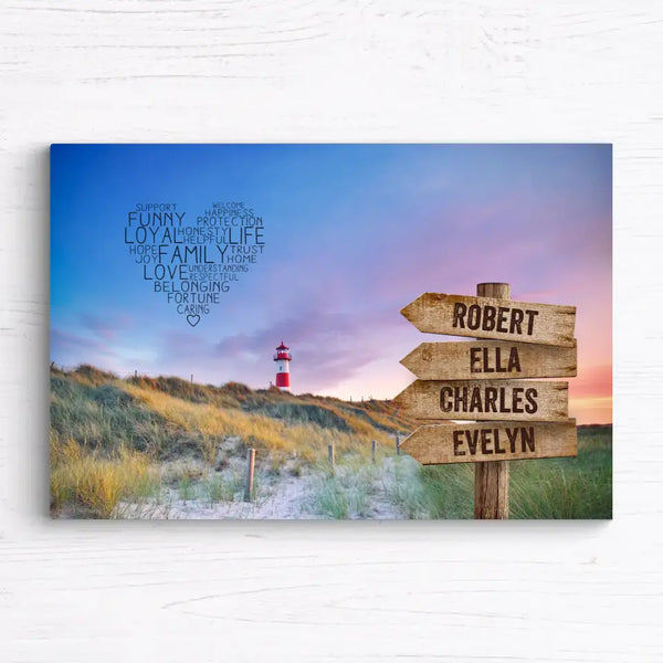 Signpost-Canvas “Lighthouse”